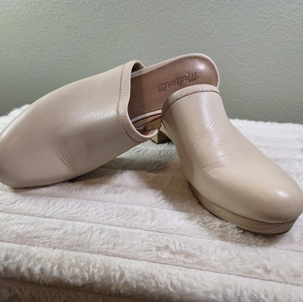 Cream Madewell Leather Mules
